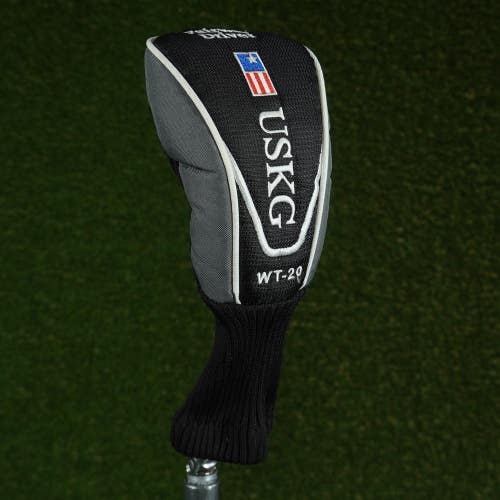 U.S. KIDS USKG GOLF WT-20 FAIRWAY WOOD HEADCOVER SOCK BLACK / GRAY ~ LOOK!!