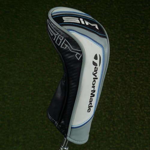 TAYLORMADE SIM FAIRWAY WOOD HEADCOVER BLACK / WHITE / GRAY CHANGEABLE #'S