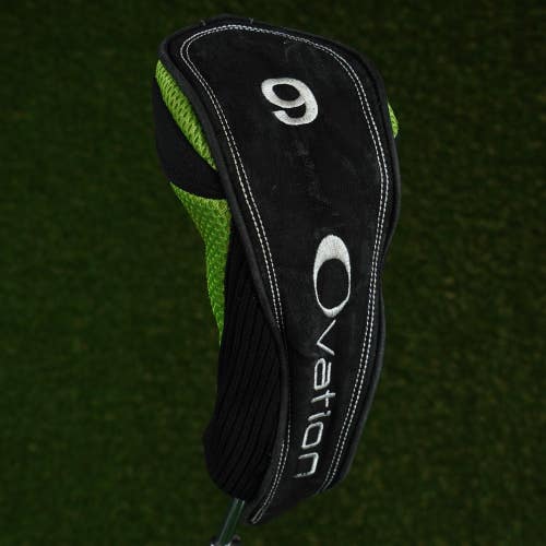 ADAMS TIGHT LIES OVATION 9 FAIRWAY WOOD 9W HEADCOVER BLACK / GREEN ~ LOOK!!