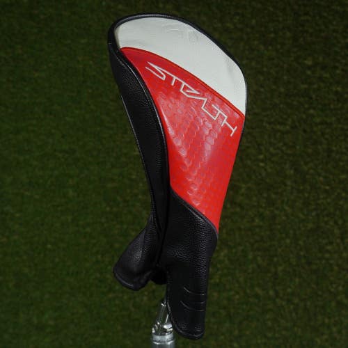 TAYLORMADE STEALTH 2 FAIRWAY WOOD HEADCOVER BLACK / RED / WHITE CHANGEABLE #'S