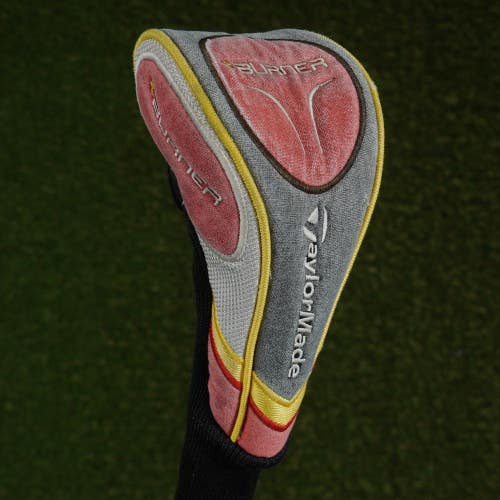 TAYLORMADE BURNER FAIRWAY WOOD HEADCOVER SOCK GRAY / RED / WHITE CHANGEABLE #'S