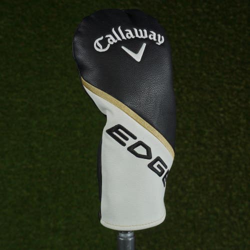 CALLAWAY EDGE FAIRWAY WOOD HEADCOVER BLACK / WHITE / GOLD CHANGEABLE #'S ~ LOOK!