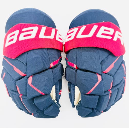New Team USA Bauer Supreme Machs Hockey Gloves-13"-Single Layer Palms-Floating Cuff