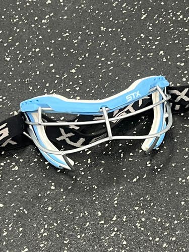 Used STX FOCUS -S Lacrosse Facial Protect Carolina Blue Junior 11849-S000035874