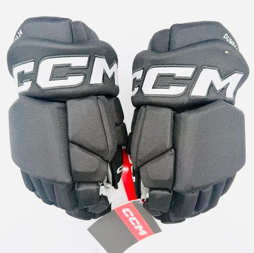 New NHL Pro Stock CCM HGTKPP Hockey Gloves-14"-Grey Palms-White Gussett