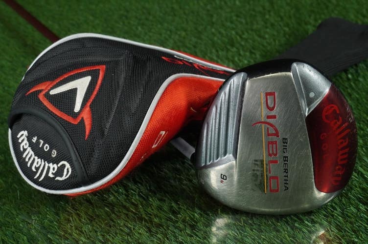 CALLAWAY BIG BERTHA DIABLO 9 N DRIVER ALDILA DVS 65G REGULAR RH W/ HEADCOVER