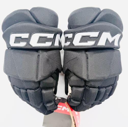 New NHL Pro Stock Black CCM HGPTKXP Hockey Gloves-13"-Single Layer Palms