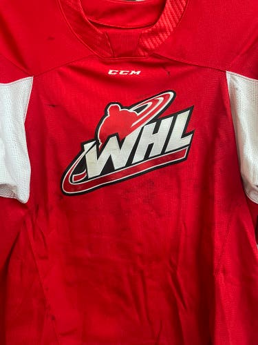 Used CCM WHL Practice Jersey Red 58 Goalie