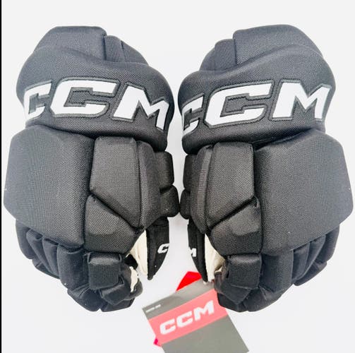 New NHL Pro Stock Black CCM HGTKPP Hockey Gloves-13"-Single Layer Palms