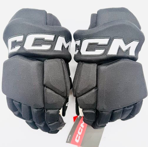 New NHL Pro Stock Black CCM HGTK Hockey Gloves-15"-Single Layer Palms