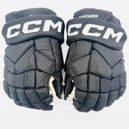 Nearly New Rantanen NHL Pro Stock CCM HG12 Hockey Gloves-15”-Single Layer Palms-Floating Cuffs