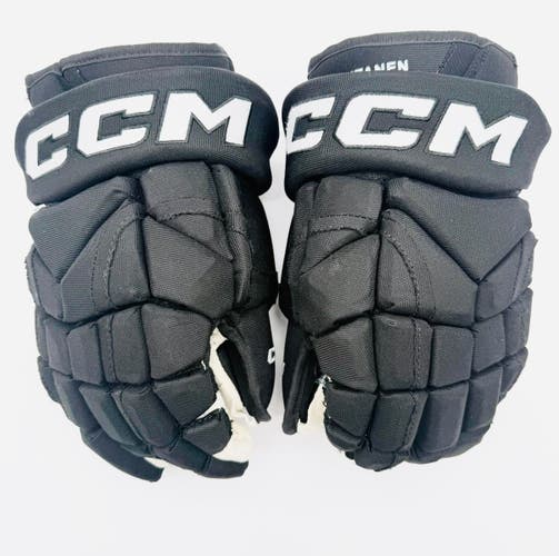 Nearly New Rantanen NHL Pro Stock CCM HG12 Hockey Gloves-15”-Single Layer Palms-Floating Cuffs