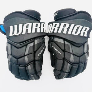 Roope Hintz Warrior Covert QRL Pro Hockey Gloves-14"-Easton Cuff-Cut Thumbs-Grey Palms