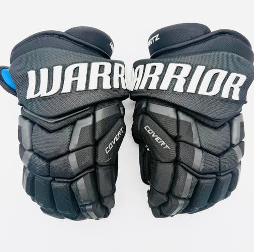 Roope Hintz Warrior Covert QRL Pro Hockey Gloves-14"-Easton Cuff-Cut Thumbs-Grey Palms