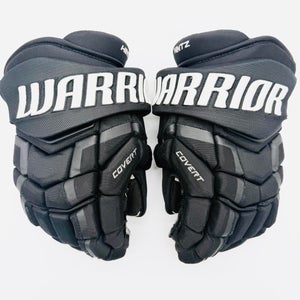 Roope Hintz Warrior Covert QRL Pro Hockey Gloves-14"-Easton Cuff-Cut Thumbs-Grey Palms
