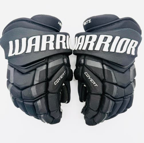 Roope Hintz Warrior Covert QRL Pro Hockey Gloves-14"-Easton Cuff-Cut Thumbs-Grey Palms