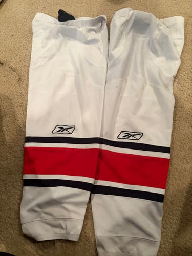 White Senior Reebok Socks Synthetic- Sr 1 Size Fits All (Used)