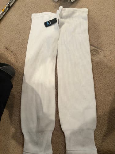 White Senior Bauer Socks (New)