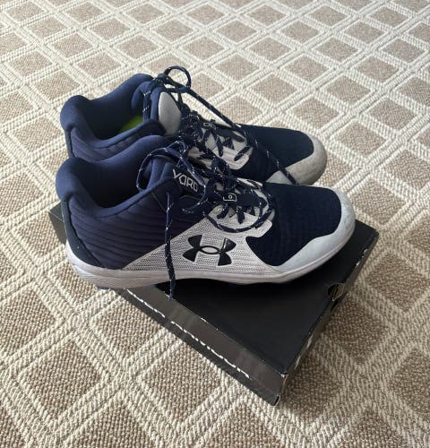 Blue Men's Size M 12.5 (W 13.5) Under Armour Ignite High Top Metal (Used)