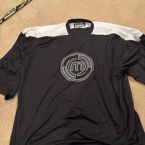 Black w/ white Hockey Monkey Goalie Cut Men's Jersey (New)