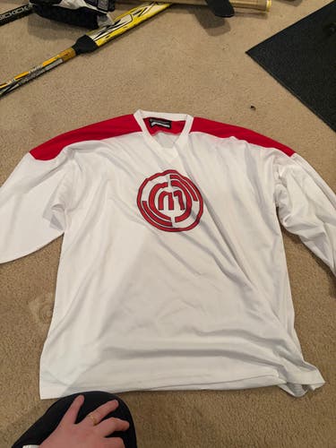 White Hockey Monkey XL Men's Jersey (New)
