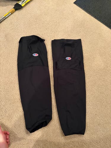 Black Senior Athletic Knit Socks - 1 size fits all (New)