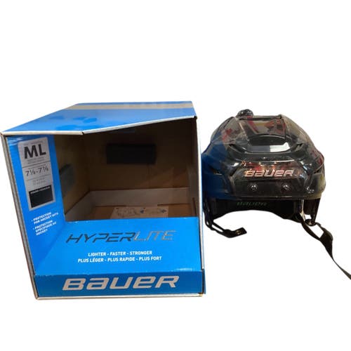 New Bauer Hyperlite Helmet Black Adult Medium/Large
