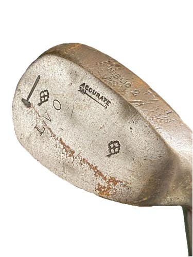 MacGregor Accurate Punch Dot Face Niblic 2 RH Hickory Shaft 35.5" Leather Grip