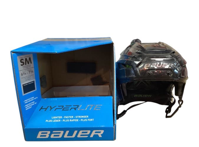 New Bauer Hyperlite Helmet Black Adult Small/Medium