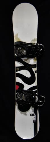 BURTON CUSTOM SNOWBOARD SIZE 158 CM WITH FORUM LARGE BINDINGS