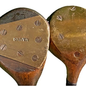 Hickory Shaft Persimmon Wood Set St. Davids PA Driver And Stinger 3 Wood RH Rare