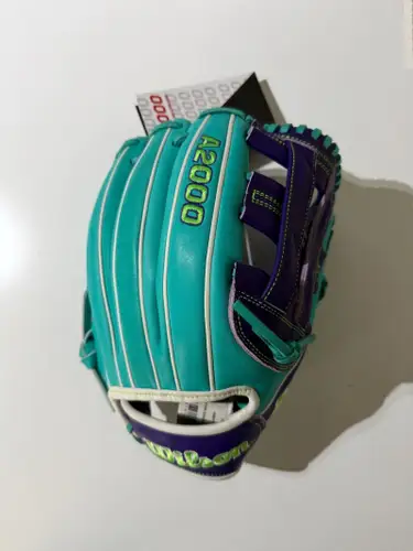 Wilson A2000 DW5 12” RHT Infield Baseball Glove Teal Purple White NEW