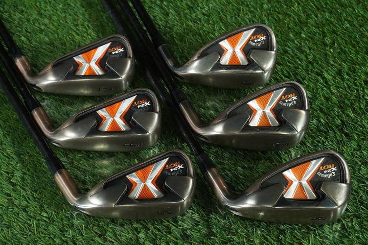 Callaway X-24 Hot Irons Set 5-PW 75g Graphite Regular Flex Rh ~ X24