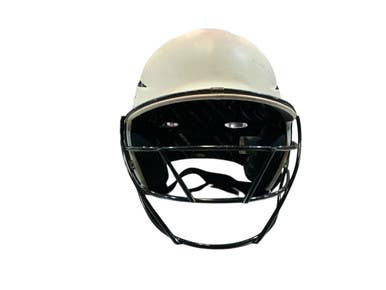 Used Mizuno Batting Helmet w/Mask White One Size 11873-S000226301