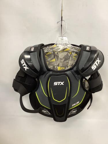 Used STX STALLION 200+ Lacrosse Shoulder Pads Black LG 11851-S000042241