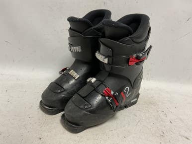 Used Alpina J2 Boys DH Ski Boot Black 205 MP - J01 11855-S000197856