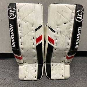 Used Warrior RITUAL G3 Goalie Leg Pads Inter White/Black/Red 30" 11855-S000197843