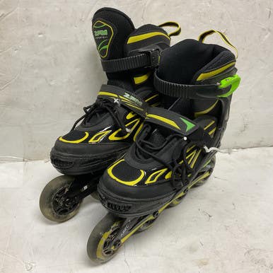 Used 2PM INLINE ADJ 4-7 Senior Rec Fitness Skates Black Adjustable 11855-S000197913