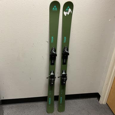 Used Fischer RANGER TEAM Boys DH Ski/Binding Olive Green 141 cm 11855-S000197897