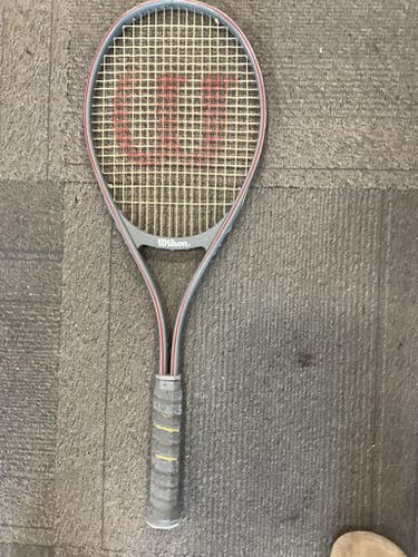 Used Wilson AMERICAN ACE MIDSIZE Adult Tennis Racquet Grey 4 1/2" 11614-S000228950