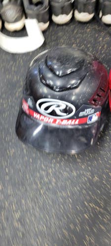 Used Rawlings VAPOR T BALL Batting Helmet No Mask Black SM 11497-S000154881