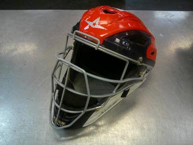 Used All-Star HELMET Catchers Helmet w/Mask Red LG 11339-S000197985