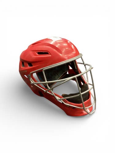 Used Easton CATCHERS HELMET Catchers Helmet w/Mask Red One Size 11846-S000099187