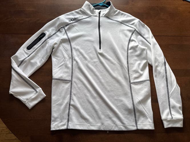 White Men's Medium Columbia Q-Zip