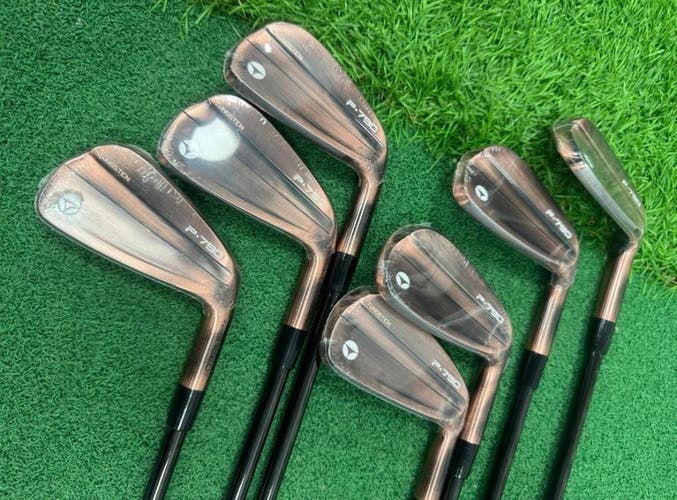 Men's 2023 TaylorMade TaylorMade P790 Aged Copper Right Handed Iron Set Stiff Flex Steel Shaft (New)