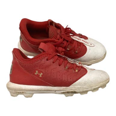 Used Under Armour ARMOUR BOUND BB/SB Cleats Cardinal And White Junior 05.5 11443-S000201830