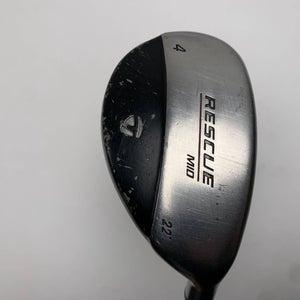 TaylorMade Rescue Mid 4 Hybrid 22* Light Metal Stiff Steel Mens RH