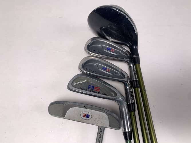 US Kids UL-18 Club Set 3W 8 9 PW Putter Kid Power 57-39 Graphite Junior RH- Dent