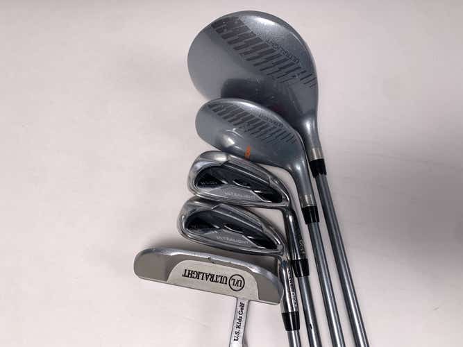 US Kids WT-20S Club Set Driver 4H 7 PW Putter WT-20S Orange 51" Youth RH