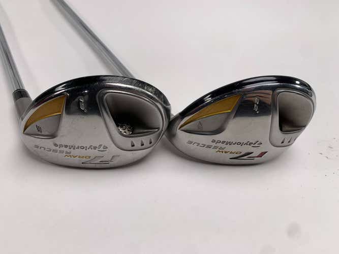 TaylorMade R7 Draw 3 & 4 Hybrid Set 19* 22* T-Step 90 Regular Steel Mens RH